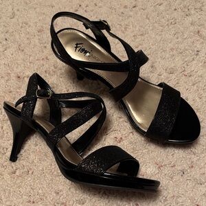 FIONI Night Glittery Black Sandals